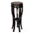 Oriental Round Brown Twist Knot 5 Legs Plant Stand Pedestal Table For Sale