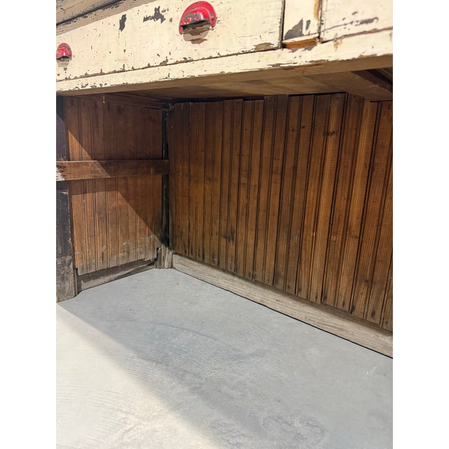 Antique White Antique Mercantile Counter/Desk For Sale - Image 8 of 12
