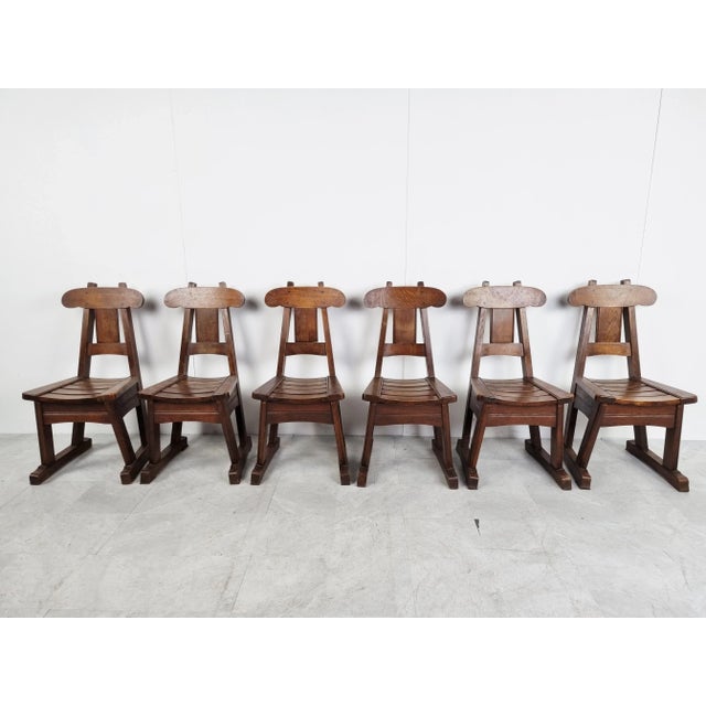 Brutalist Vintage Brutalist Dining Chairs, 1960s, Set of 6 For Sale - Image 3 of 12