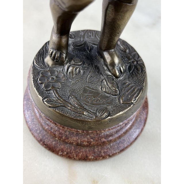 Italian Bronze Figurine, 1970s For Sale - Image 11 of 14