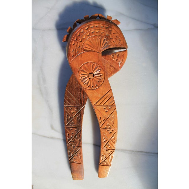 Wood Vintage Folk Art Hand-Carved Wooden Nutcracker For Sale - Image 7 of 8