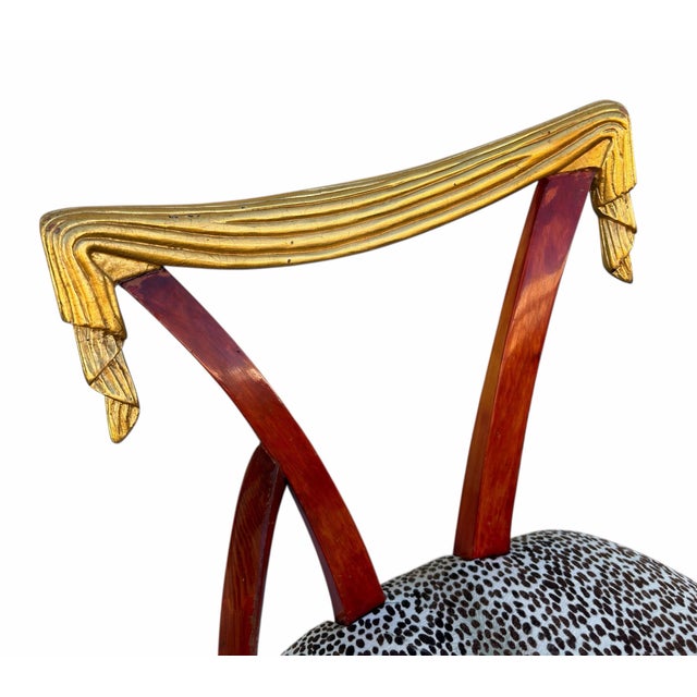 Mid 20th Century Mid 20th Century Hollywood Regency Dorothy Draper Style Vanity or Telephone Chair For Sale - Image 5 of 7