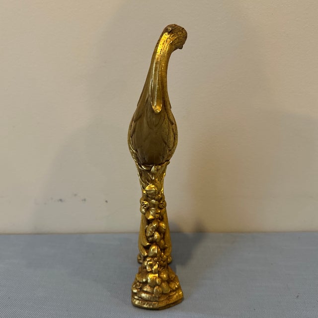 Gold 1960s Gold Gilt Syroco Pheasant For Sale - Image 8 of 11
