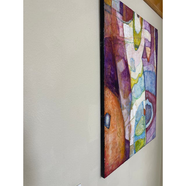 "Burst of Joy" Original Modern Abstract Colorful Mixed Media Painting by Artist Sonia Gold For Sale - Image 13 of 13