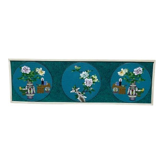 Exquisite Reimagined Chinese Antique Wall Panel – Floral , Art by Joseph Malekan For Sale