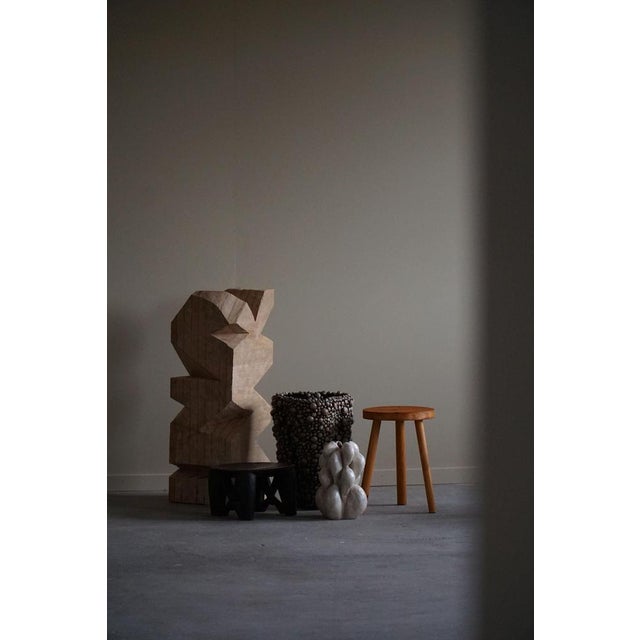 Set of Swedish Pine Tripod Stools, 1960s For Sale - Image 6 of 15