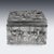 Antique Meiji Japanese Silver Iris Flower Cigar Box by Zuan, 1900 For Sale - Image 6 of 18