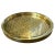 Chic 1960s Mid-Century Modern Italian Round Serving Tray - Brass with Geometric Pattern & Glass Top Introduce a touch of...