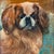 1940s Pekingese Dog Portrait, Oil on Panel, 20th Century, Framed For Sale - Image 5 of 12