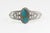 Vintage Southwestern Sterling Silver Turquoise Cuff Bracelet An exceptional vintage Southwestern-style silver cuff...
