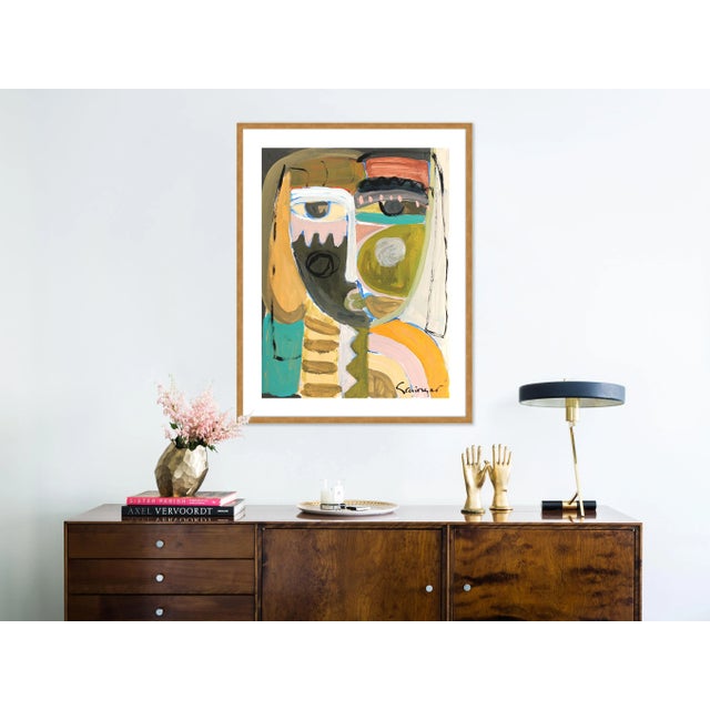 Contemporary Ava by Lesley Grainger in Gold Frame, Medium Art Print For Sale - Image 3 of 4