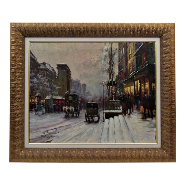 Francois Gerome, Porte Saint Denis, Paris, Circa 1935 For Sale