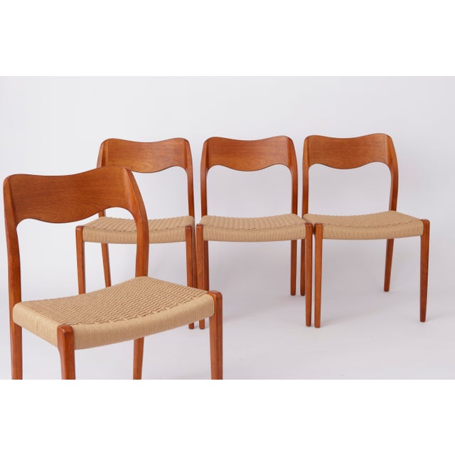 Vintage Teak Dining Chairs by Niels Otto Møller for J.L. Møllers, Set of 4 For Sale - Image 14 of 14