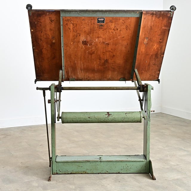 French Vintage Mid-Century Architects Drafting Desk For Sale - Image 12 of 12