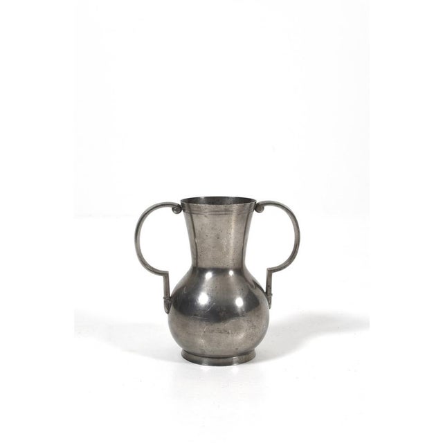 Scandinavian Modern Art Deco Pewter Vase from GAB, Stockholm, 1932 For Sale - Image 4 of 12
