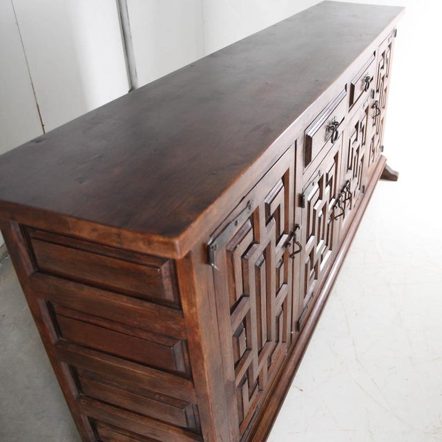 1960s Vintage Brutalist Oak Sideboard, 1960s For Sale - Image 5 of 18