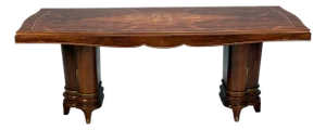Jules Leleu, French Art Deco, Rosewood, Abalone, Rare Dining Table, France, 1930s