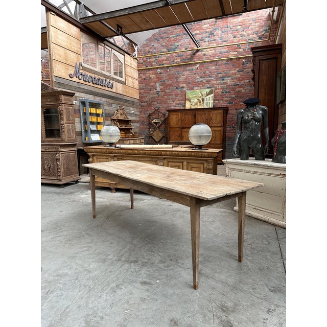 Solid Oak Farmhouse Table For Sale - Image 4 of 9