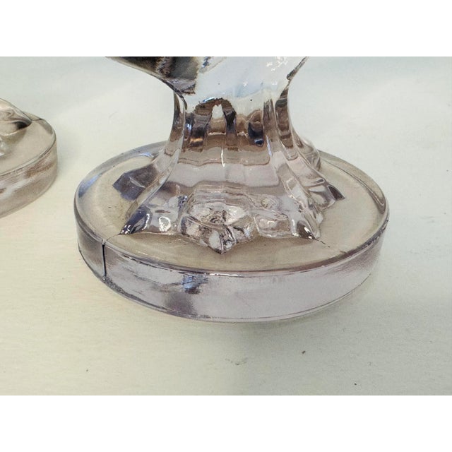 Vintage 1940s Tall Solid Glass Rooster Figurines, a Pair For Sale In Boston - Image 6 of 8