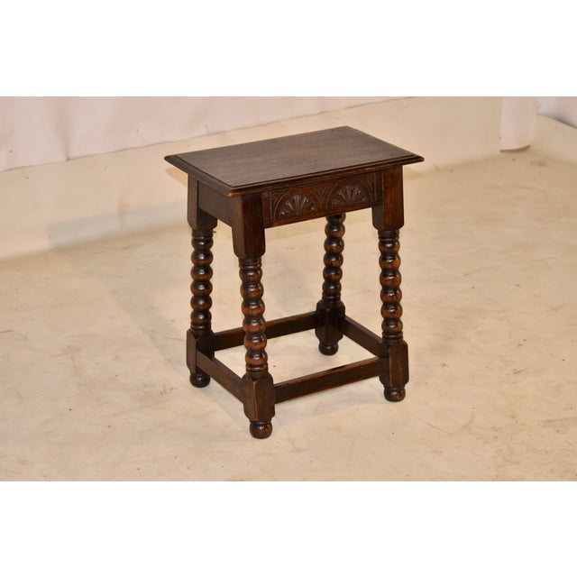 Victorian 19th Century English Oak Joint Stool For Sale - Image 3 of 7