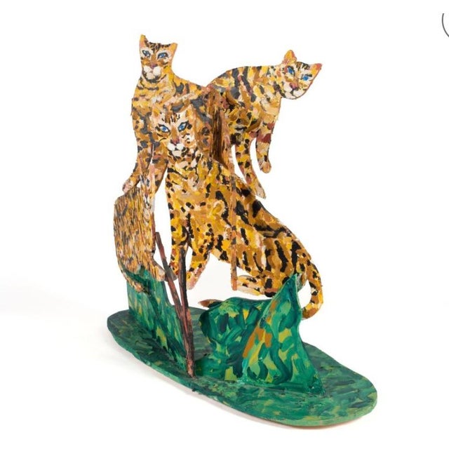 Hunt Slonem Ocelot Sculpture 1998 For Sale - Image 11 of 11