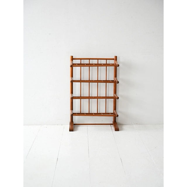 Wood Vintage Scandinavian Birch Magazine Rack, 1940s For Sale - Image 7 of 7