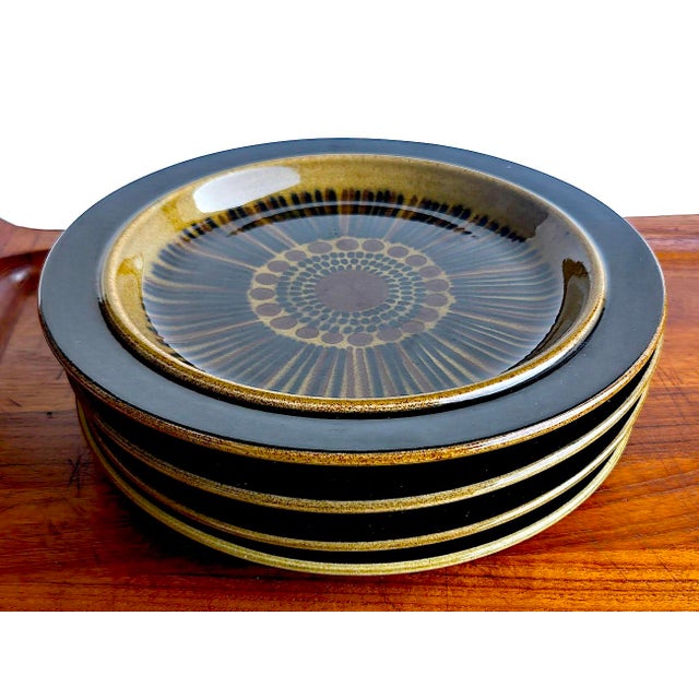 1970s Arabia Finland "Kosmos" Dinner Plates, Set of 4 For Sale - Image 9 of 13