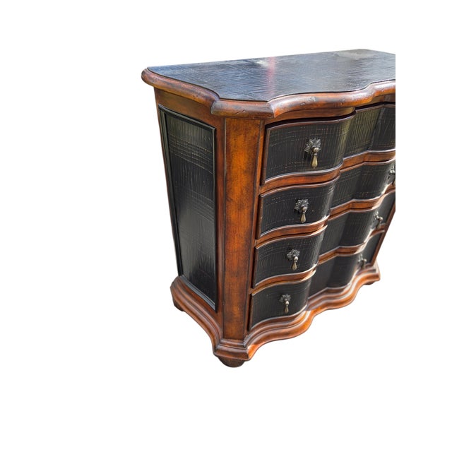 1990s 1990s Ethan Allen Lucca Serpentine Chest of Drawers Dresser Nightstand Console For Sale - Image 5 of 17