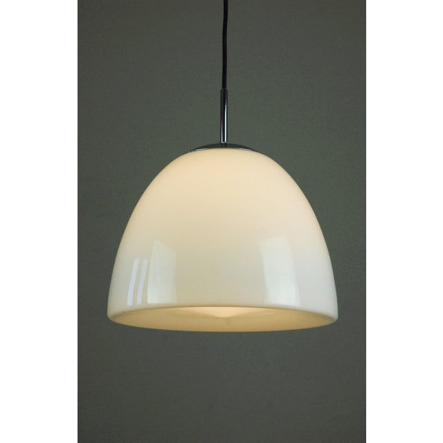 Glass Delta Clock Pendant Lamps from Louis Poulsen, Denmark, 1967, Set of 2 For Sale - Image 7 of 15