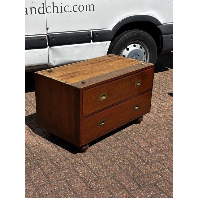 Antique Campaign Military Chest For Sale - Image 14 of 15