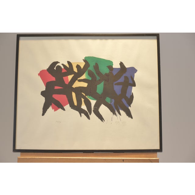 Figuren, Illegible Signature, 1989, Lithograph, 17/90, Framed For Sale - Image 6 of 6