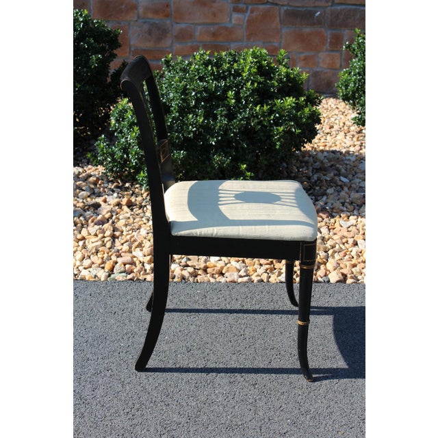 Wood 1940s Union National Chinoiserie Dining Room Chairs—Set of Three For Sale - Image 7 of 18
