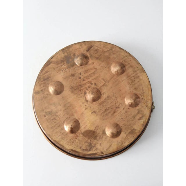 Antique Copper Escargot Pan For Sale - Image 9 of 10