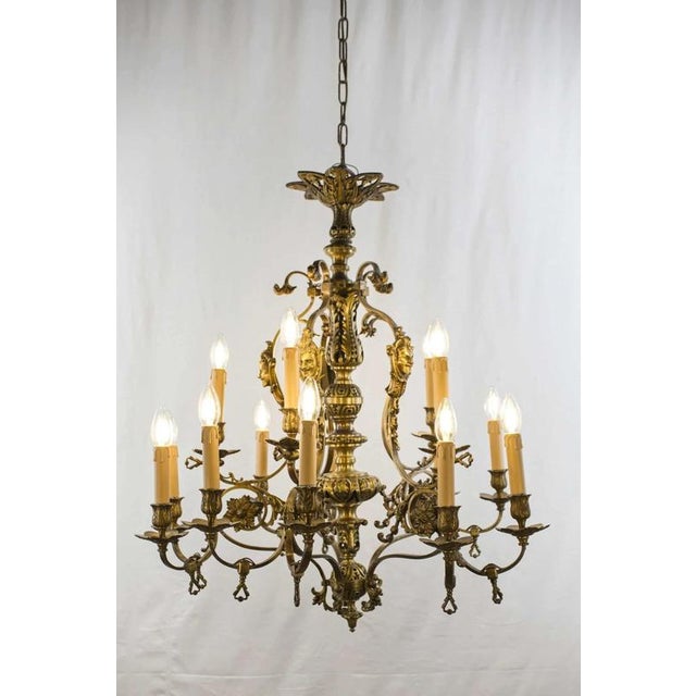 Antique Chandelier with Fifteen Bulbs For Sale - Image 18 of 18