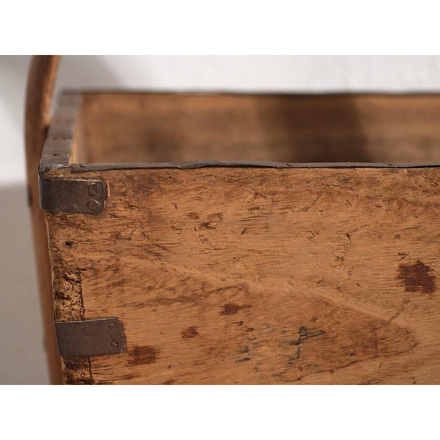 Brown Antique Chinese Wooden Basket For Sale - Image 8 of 9