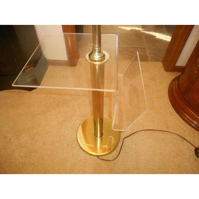 Mid-Century Modern Lucite Table Floor Lamp | Chairish