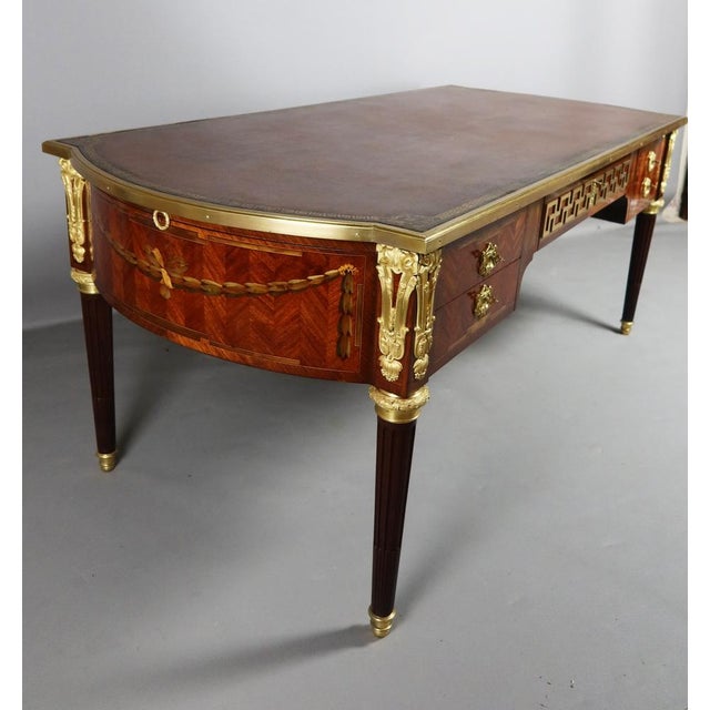 Wood 20th Century Mahogany Desk For Sale - Image 7 of 17