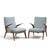 Osvaldo Borsani for Tecno PK71 Mid Century Italian Walnut Lounge Chairs - Pair Each chair measures: 25.5 wide x 31 deep x...