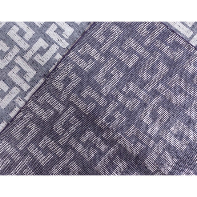 Gray Contemporary Black and White Large Modular Geometric Rug by Doris Leslie Blau For Sale - Image 8 of 8