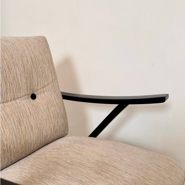 Mid-Century Modern Lounge Chairs with Black Wooden Frame, 1950s, Set of 2 For Sale - Image 12 of 18