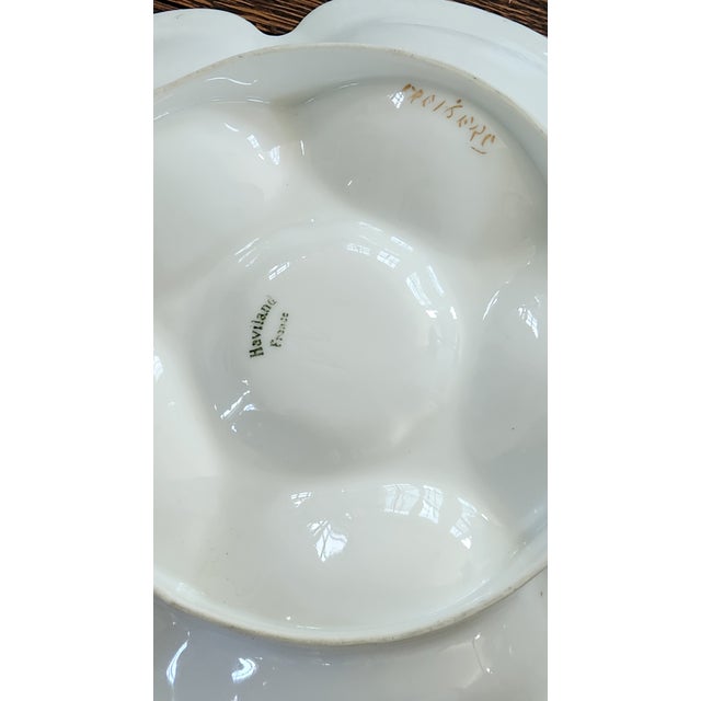 Antique Haviland Limoges Hand-Painted Cherry & Gilt Oyster Plate, Circa 1900 For Sale - Image 13 of 14
