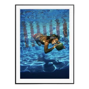 Underwater Drink 1972 by Slim Aarons Framed C-Print