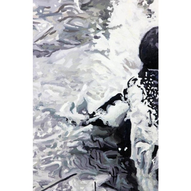 Gina Fiedel, "A Cold Sky " 1986 84" X 66" Oil Painting on Canvas For Sale - Image 4 of 14