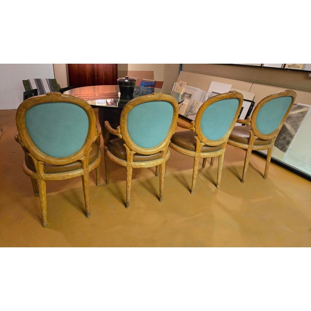 These four Hollywood Regency faux bois armchairs were made by J. Gattuso & Son in New York. I've owned them since about...
