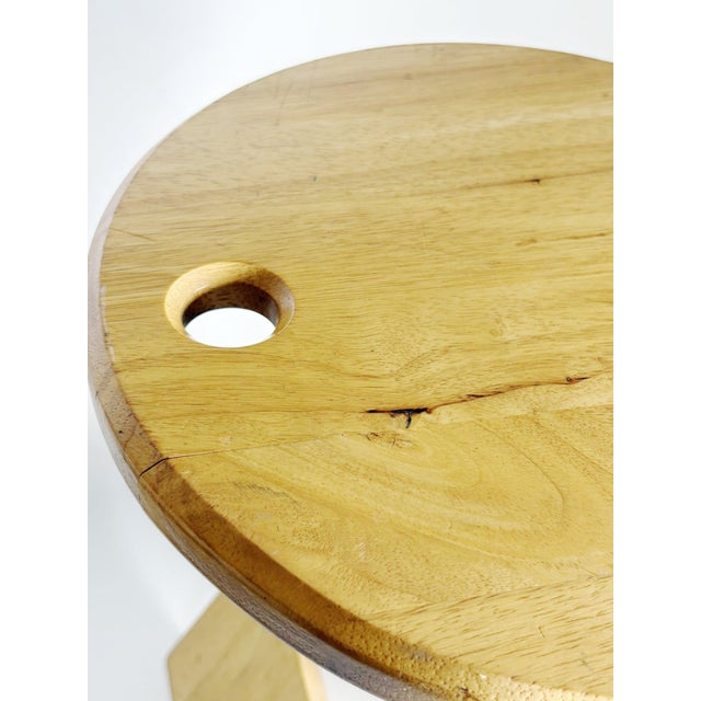 Roger Tallon Wooden Stool from Roger Tallon, France, 1970 For Sale - Image 4 of 18