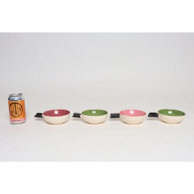 Set of Four Vintage Green and Pink Ceramic Ramekins/Ashtrays by Charles Wilton For Sale - Image 12 of 16