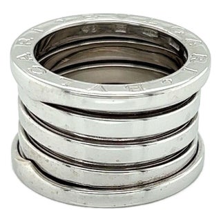 Mid 20th Century Bvlgari B.zero1 Five-Band Ring in 18k White Gold Size 4.5 / EU 49 For Sale