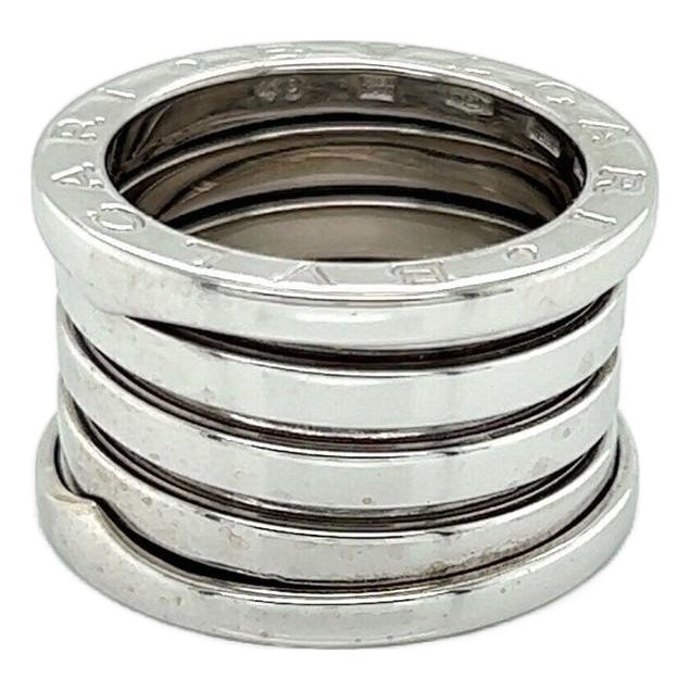 Mid 20th Century Bvlgari B.zero1 Five-Band Ring in 18k White Gold Size 4.5 / EU 49 For Sale