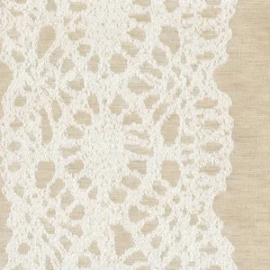 Schumacher Lace Lisere Fabric in Linen