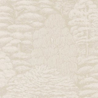 Sanderson Woodland Toile Wallpaper in Ivory/Neutral - a Sample For Sale